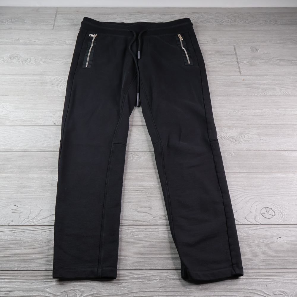 Moncler Pantalone Jogger Sweatpants Men's Large Black Thick Cotton